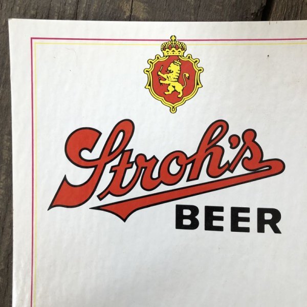 画像3: Vintage Cardboard Sign Stroh's Beer (S717)