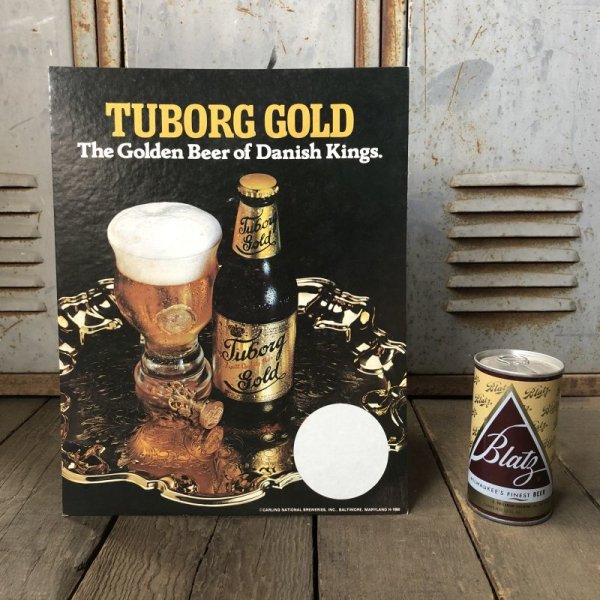 画像1: Vintage Cardboard Sign TUBORG GOLD Beer (S726)