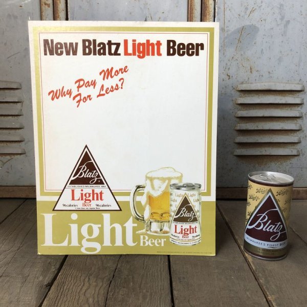 画像1: Vintage Cardboard Sign Blatz Beer New Blatz Light Beer (S723)