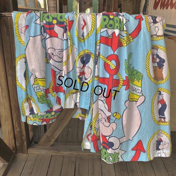 画像1: 80s Vintage Popeye Curtain Set (S736) 