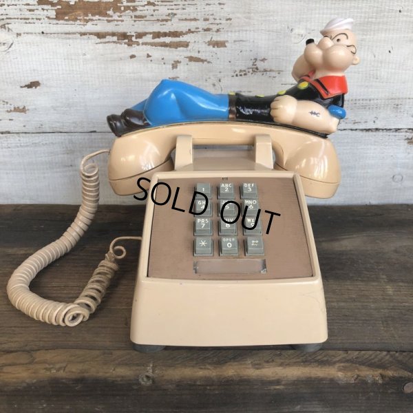 画像1: 80s Vintage Popeye Figure Shoulder Pal w/Telephone (S735) 