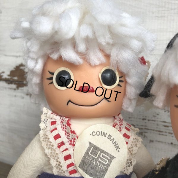 画像9: Vintage 1974 Raggedy Ann & Andy Coin Bank Doll SET (S737) 