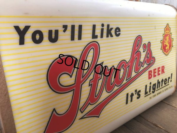 画像6: Vintage Stroh's Beer Double Sided Lighted Sign (S739)