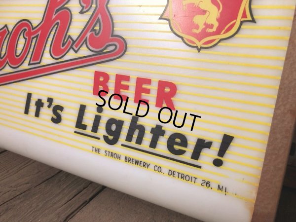 画像5: Vintage Stroh's Beer Double Sided Lighted Sign (S739)