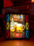 画像1: Vintage Miller Beer Lighted Stained Glass Sign (S738) (1)