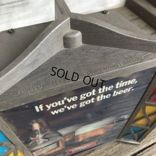 画像5: Vintage Miller Beer Lighted Stained Glass Sign (S738)