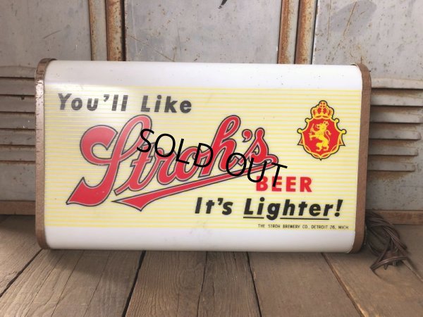 画像3: Vintage Stroh's Beer Double Sided Lighted Sign (S739)