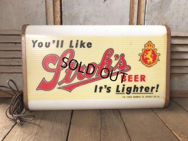 画像4: Vintage Stroh's Beer Double Sided Lighted Sign (S739)