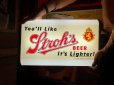 画像2: Vintage Stroh's Beer Double Sided Lighted Sign (S739) (2)