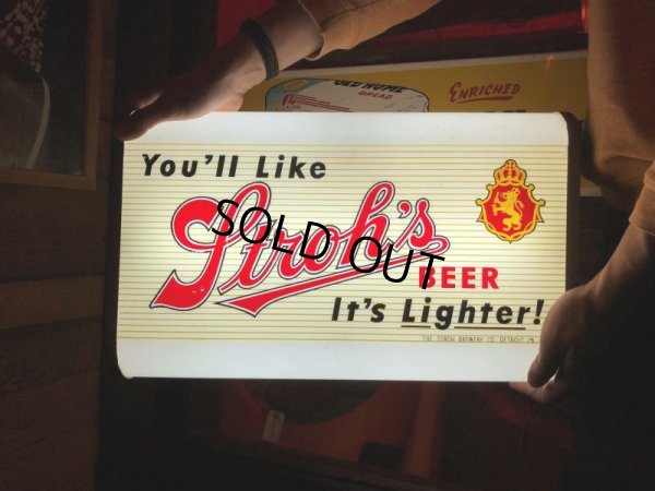 画像2: Vintage Stroh's Beer Double Sided Lighted Sign (S739)