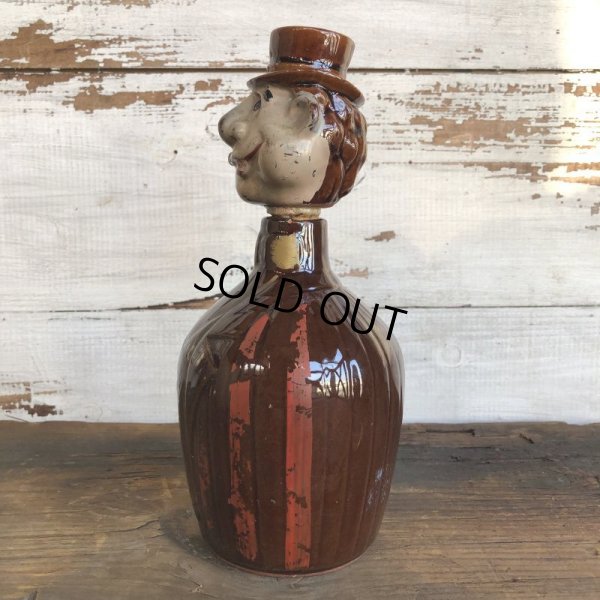 画像4: Vintage Drunken Man Whiskey Decanter Bottle (S749)