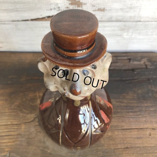 画像5: Vintage Drunken Man Whiskey Decanter Bottle (S749)