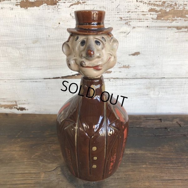 画像1: Vintage Drunken Man Whiskey Decanter Bottle (S749)