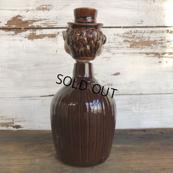 画像3: Vintage Drunken Man Whiskey Decanter Bottle (S749)