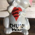 画像9: Vintage JESUS LOVES YOU Church Mouse Ceramic Bank (S744)