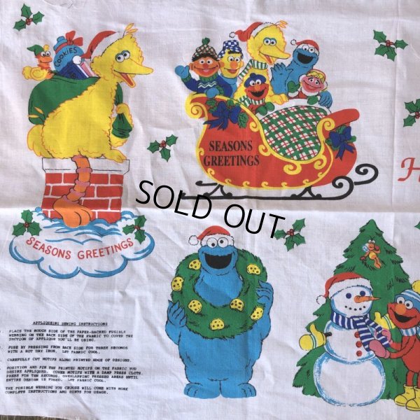 画像3: Vintage sesame Street Ornament Fabric Pillow Cushion Panel (S762)