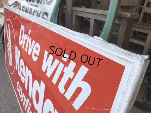 画像3: 70s Vintage KENDALL DRIVE WITH KENDALL CONFIDENCE Metal Sign (S763)