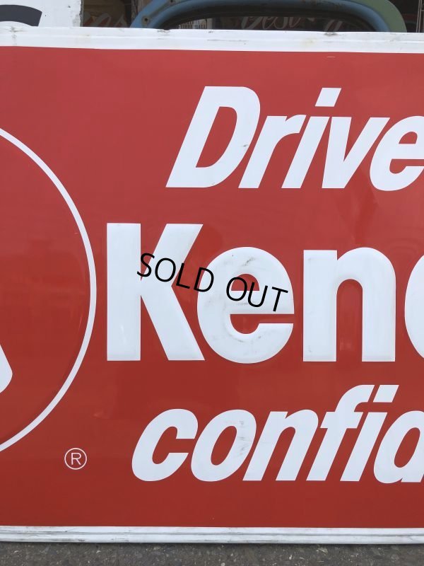 画像5: 70s Vintage KENDALL DRIVE WITH KENDALL CONFIDENCE Metal Sign (S763)
