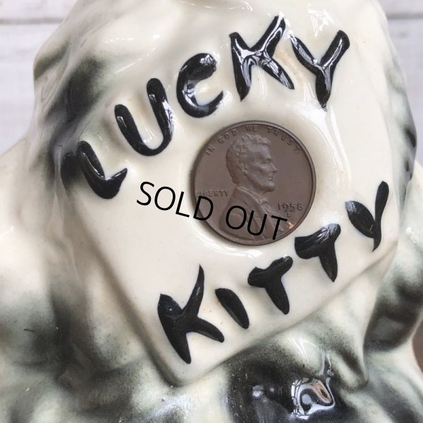 画像7: Vintage Lucky Kitty Ceramic Bank (S775)