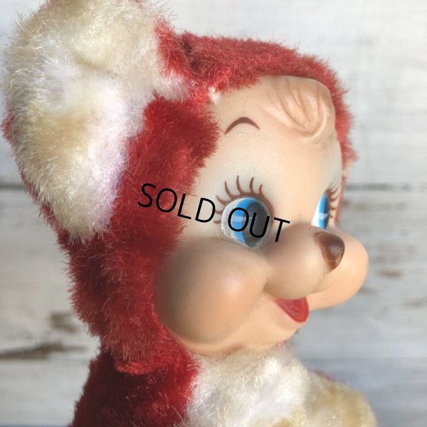 画像7: Vintage Rushton Rubber Face Doll Red Bear (S783)