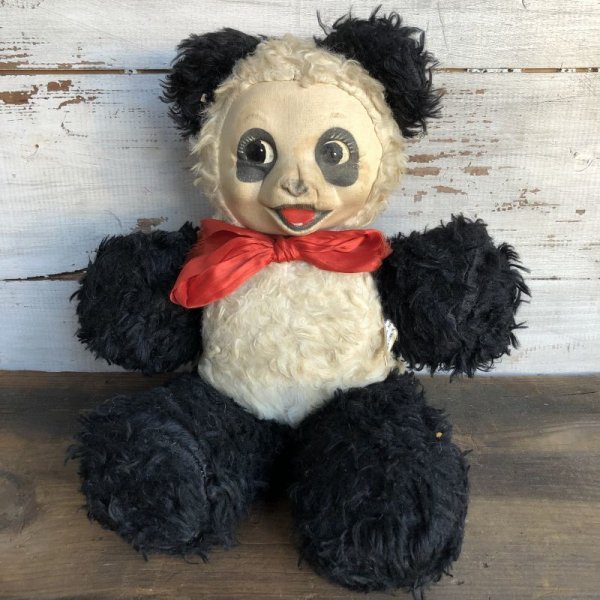 画像10: Vintage Sitting Bear Panda Doll (S787)