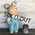 Vintage Gund Rubber Face Doll Blue Bunny (S792)