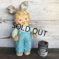 Vintage Gund Rubber Face Doll Blue Bunny (S792)