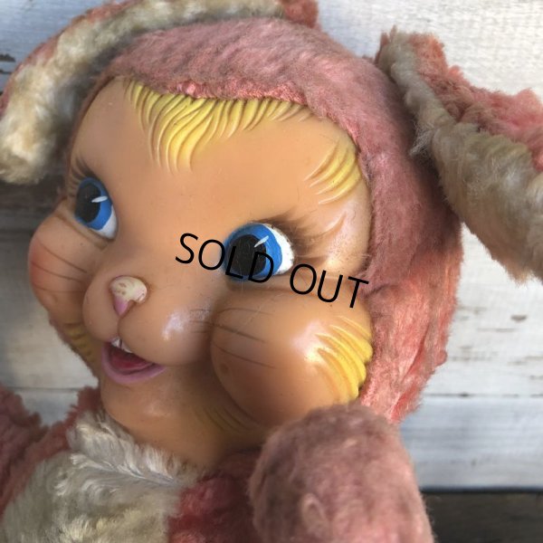 画像6: Vintage Gund Rubber Face Doll Pink Bunny (S793)