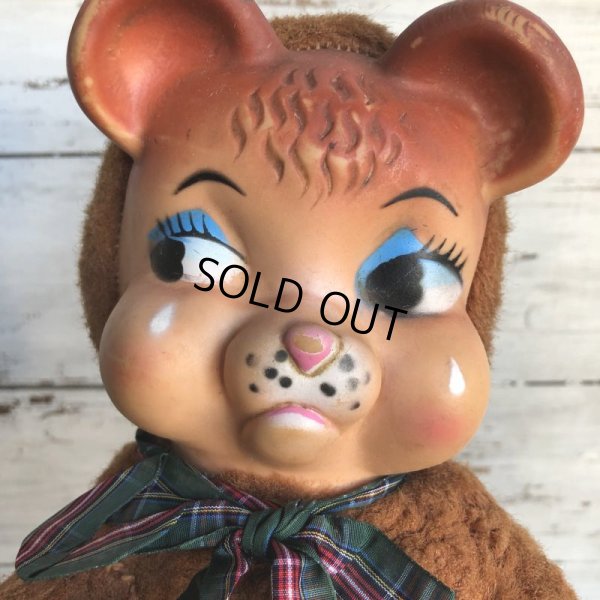 画像8: Vintage Rubber Face Doll Crying Bear (S782)