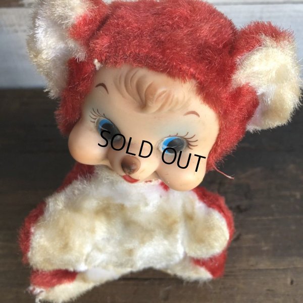 画像9: Vintage Rushton Rubber Face Doll Red Bear (S783)