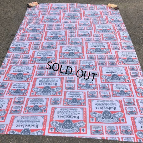 画像4: Vintage Fabric Budweiser Twin Flat (S765)