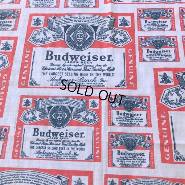 画像5: Vintage Fabric Budweiser Twin Flat (S765)