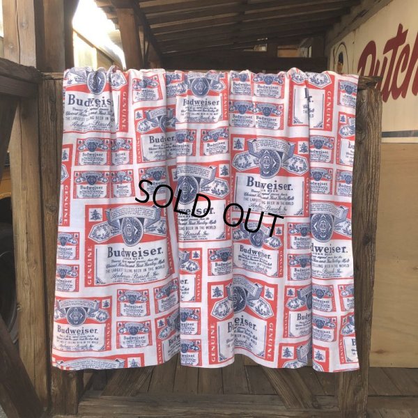画像7: Vintage Fabric Budweiser Twin Flat (S765)