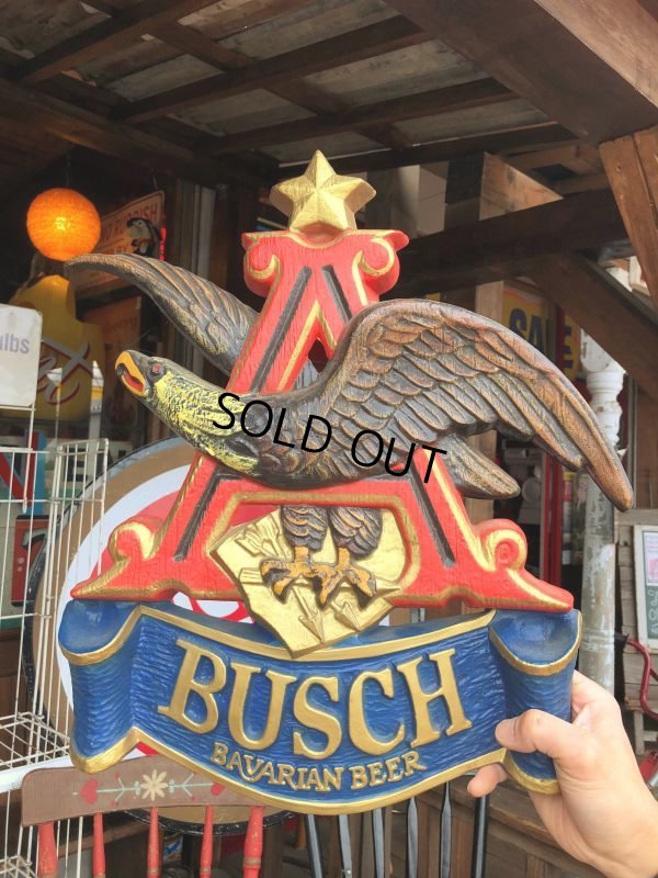 画像1: Vintage Anheuser Busch Bavarian American Eagle Budweiser Plaque Sign  (S766) 