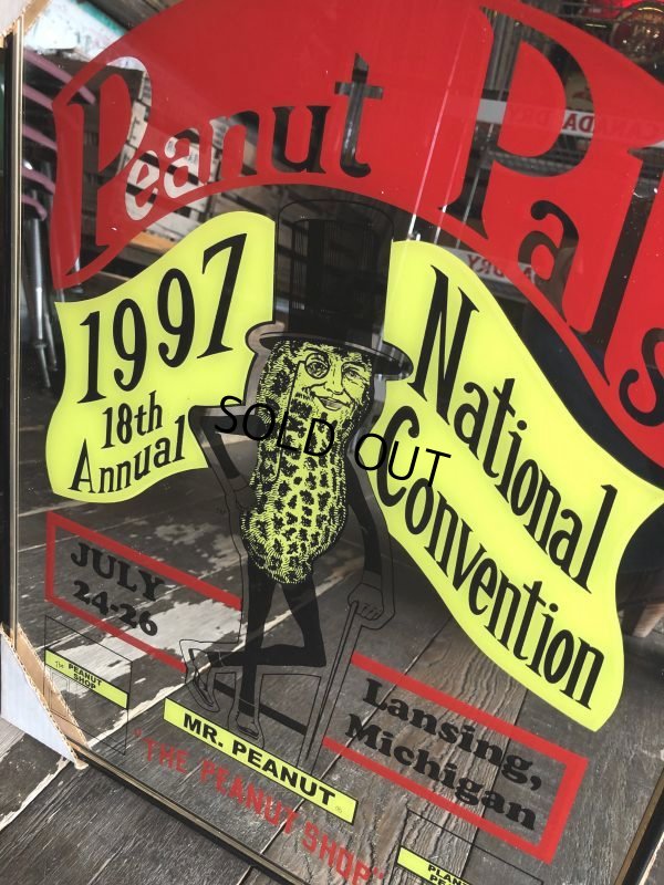 画像3: Vintage Planters Mr Peanut 18th Pub Mirror 51x41cm (S791)