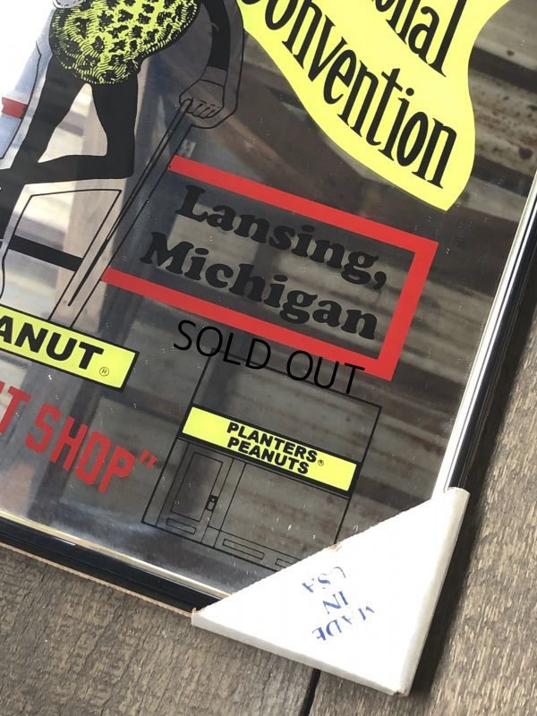 画像10: Vintage Planters Mr Peanut 18th Pub Mirror 51x41cm (S791)