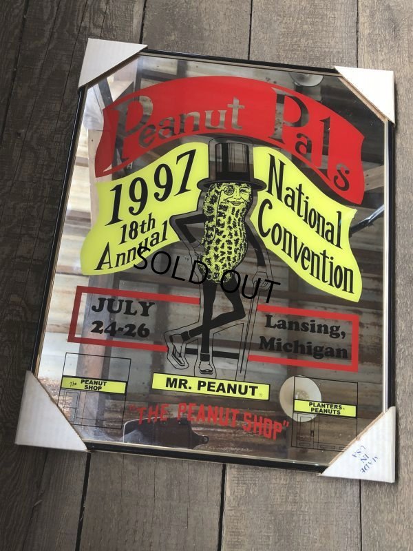 画像7: Vintage Planters Mr Peanut 18th Pub Mirror 51x41cm (S791)
