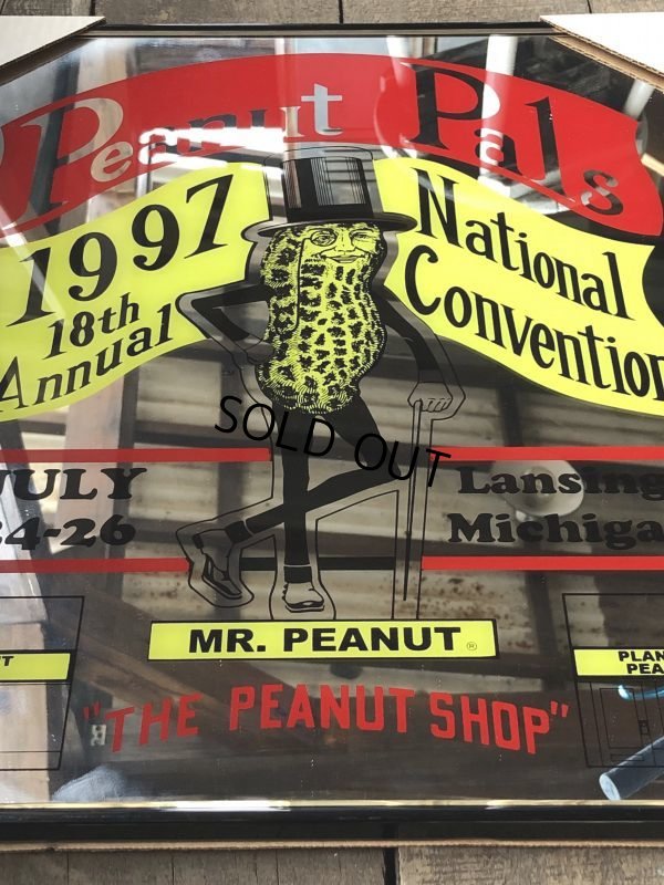 画像12: Vintage Planters Mr Peanut 18th Pub Mirror 51x41cm (S791)