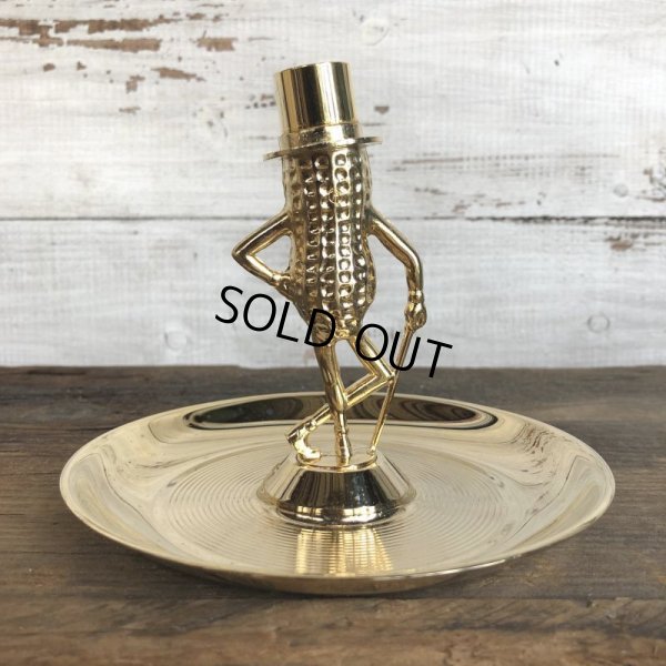 画像4: Vintage Planters Peanut Mr. Peanut Gold Metal Ashtray (S809)