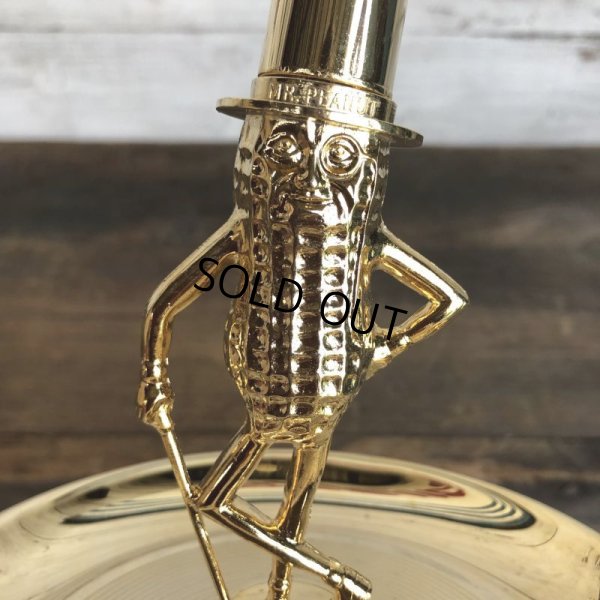 画像8: Vintage Planters Peanut Mr. Peanut Gold Metal Ashtray (S809)