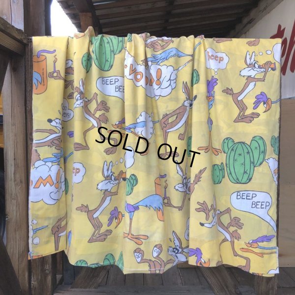 画像8: 70s Vintage Fabric Twin Flat  Road Runner & Wile E. Coyote (S815)