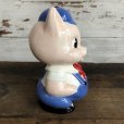 画像4: Vintage Ceramic Piggy Bank Blue (S823)