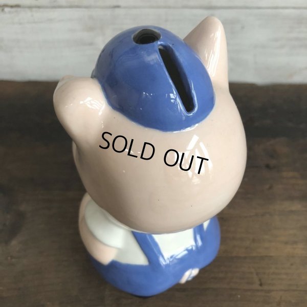 画像5: Vintage Ceramic Piggy Bank Blue (S823)
