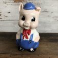 画像1: Vintage Ceramic Piggy Bank Blue (S823) (1)