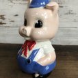 画像8: Vintage Ceramic Piggy Bank Blue (S823)