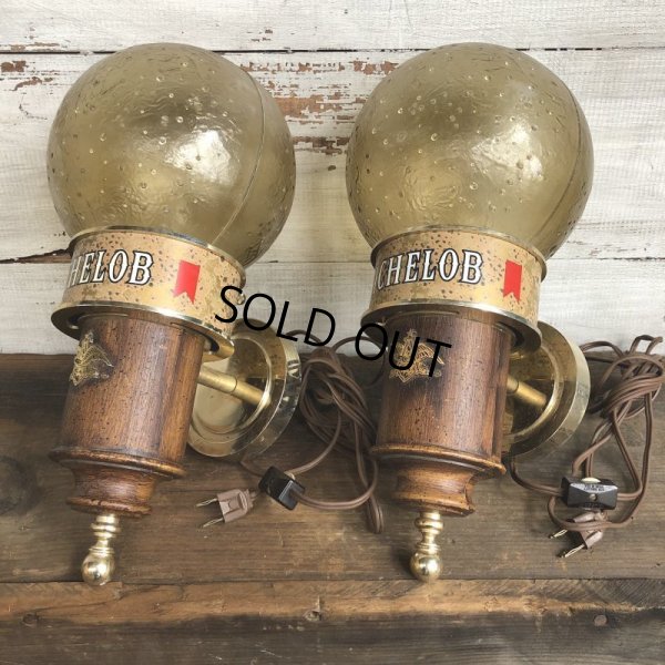 画像4: Vintage Michelob Beer Lighted Sconce Wall Lamp Set (S829)