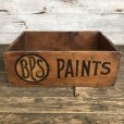 画像2: Vtg Antique BPS PAINTS Dovetail Wooden Crate Box (S822) (2)