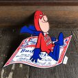 画像1: 70s Vintage Budweiser Bud Man Mighty Malt Sticker Decal (S836） (1)