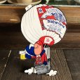 画像1: 70s Vintage Budweiser Bud Man Mighty Malt Sticker Decal (S846） (1)