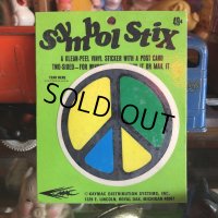 70s Vintage Symbol Stix Sticker With Post Card (S892)